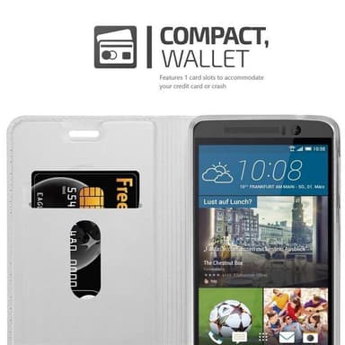 HTC ONE M9 lommebokdeksel etui (sølv)