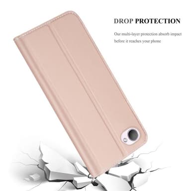 HTC Desire 12 lommebokdeksel etui (rosa)
