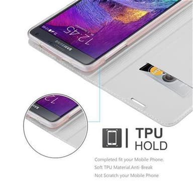 Samsung Galaxy NOTE 4 lommebokdeksel etui (sølv)