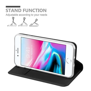 iPhone 7 / 7S / 8 / SE 2020 lommebokdeksel etui (svart)