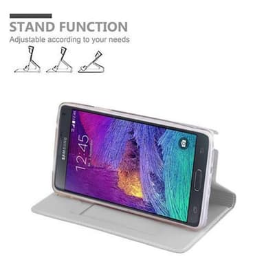 Samsung Galaxy NOTE 4 lommebokdeksel etui (sølv)