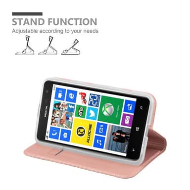 Nokia Lumia 625 lommebokdeksel etui (rosa)