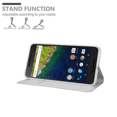 Huawei Google NEXUS 6P lommebokdeksel etui (sølv)