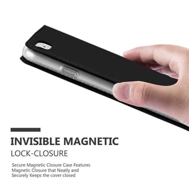 iPhone 7 / 7S / 8 / SE 2020 lommebokdeksel etui (svart)