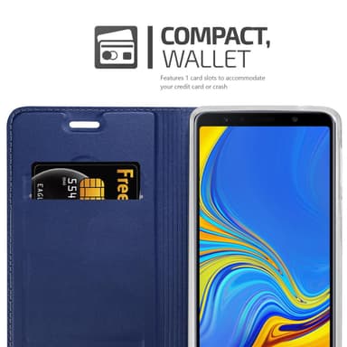 Samsung Galaxy A7 2018 lommebokdeksel etui (blå)