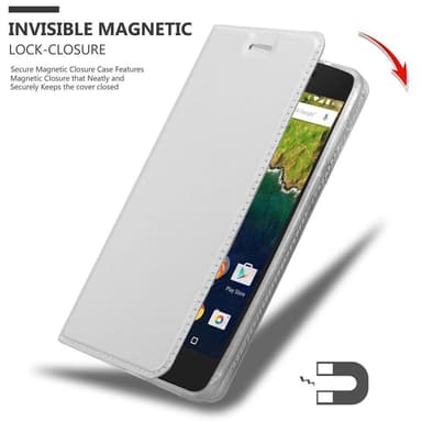 Huawei Google NEXUS 6P lommebokdeksel etui (sølv)