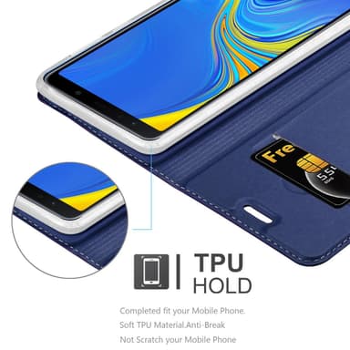 Samsung Galaxy A7 2018 lommebokdeksel etui (blå)