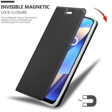 Oppo A16s / A54s lommebokdeksel etui (svart)