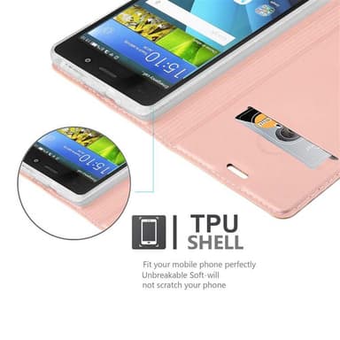 Huawei P8 LITE 2015 lommebokdeksel etui (rosa)