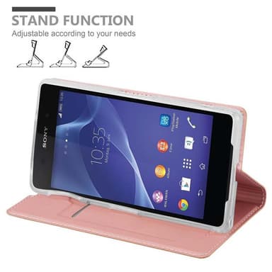 Sony Xperia Z2 lommebokdeksel etui (rosa)
