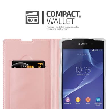 Sony Xperia Z2 lommebokdeksel etui (rosa)