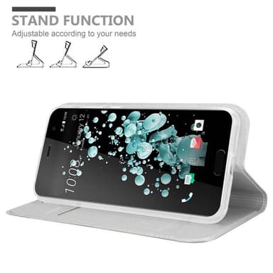 HTC U PLAY lommebokdeksel etui (sølv)