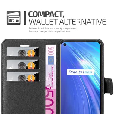 Realme 6 4G / 6s Deksel Etui Case (svart)