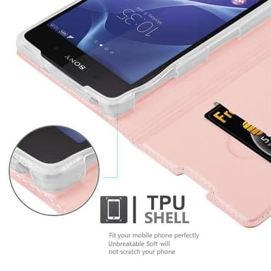 Sony Xperia Z2 lommebokdeksel etui (rosa)