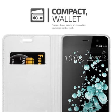 HTC U PLAY lommebokdeksel etui (sølv)