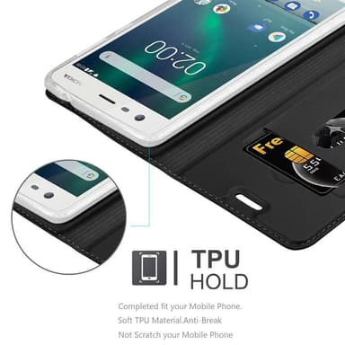 Nokia 2 2017 lommebokdeksel etui (svart)