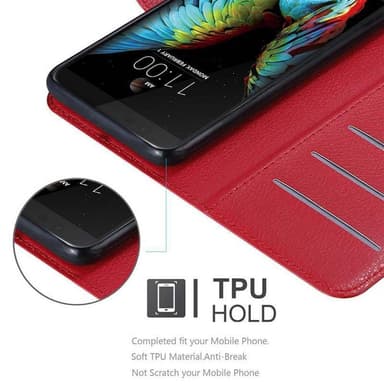 LG K10 2016 Deksel Etui Case (rød)