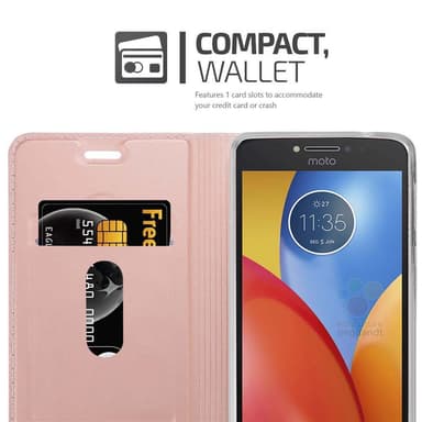 Motorola MOTO E4 lommebokdeksel etui (rosa)