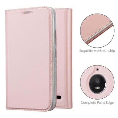 Motorola MOTO E4 lommebokdeksel etui (rosa)