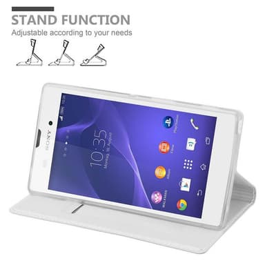 Sony Xperia T3 lommebokdeksel etui (sølv)