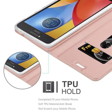 Motorola MOTO E4 lommebokdeksel etui (rosa)