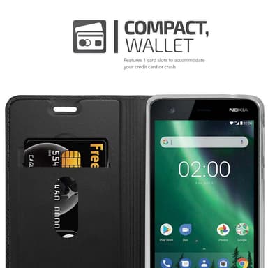 Nokia 2 2017 lommebokdeksel etui (svart)