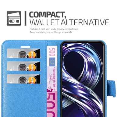 Realme 8i / Narzo 50 4G Deksel Etui Case (blå)
