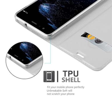 Huawei P10 LITE lommebokdeksel etui (sølv)