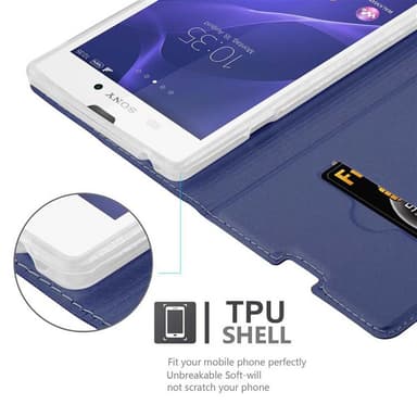 Sony Xperia T3 lommebokdeksel etui (blå)
