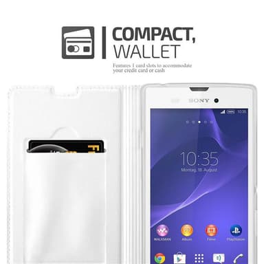 Sony Xperia T3 lommebokdeksel etui (sølv)