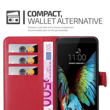 LG K10 2016 Deksel Etui Case (rød)
