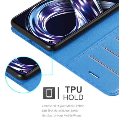 Realme 8i / Narzo 50 4G Deksel Etui Case (blå)