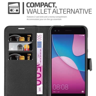 Huawei Enjoy 7 Deksel Etui Case (svart)