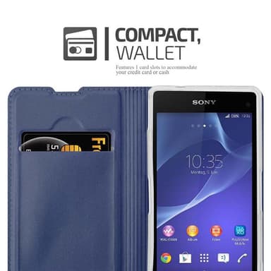Sony Xperia Z1 COMPACT lommebokdeksel etui (blå)