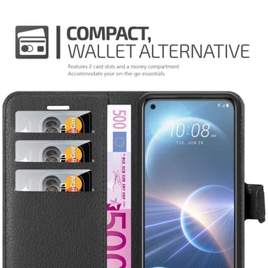 HTC Desire 22 PRO Deksel Etui Case (Svart)