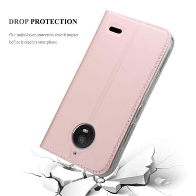 Motorola MOTO E4 lommebokdeksel etui (rosa)