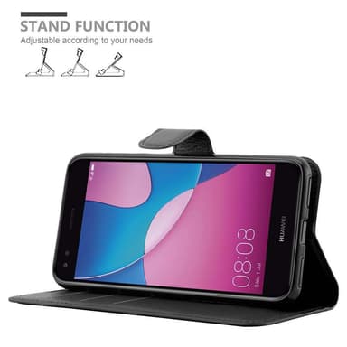 Huawei Enjoy 7 Deksel Etui Case (svart)