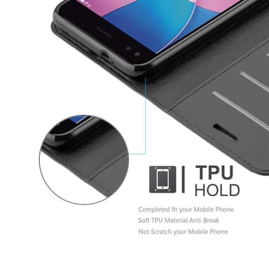 Huawei Enjoy 7 Deksel Etui Case (svart)