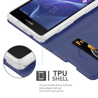 Sony Xperia Z1 COMPACT lommebokdeksel etui (blå)