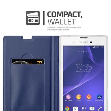 Sony Xperia T3 lommebokdeksel etui (blå)