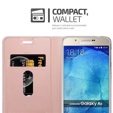 Samsung Galaxy A8 2015 lommebokdeksel etui (rosa)