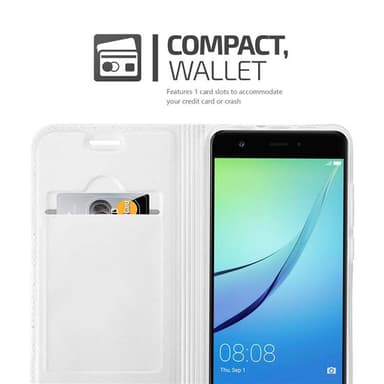 Huawei NOVA lommebokdeksel etui (sølv)