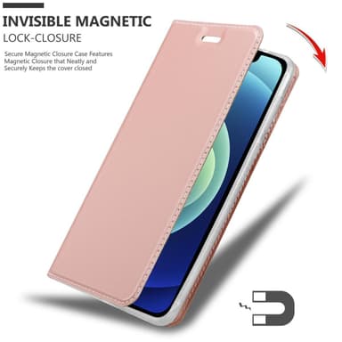 iPhone 12 MINI lommebokdeksel etui (rosa)
