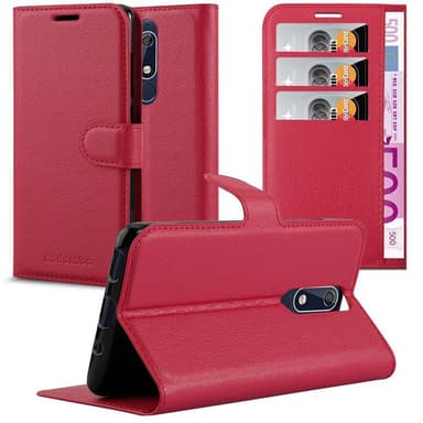 Nokia 5.1 Deksel Etui Case (rød)