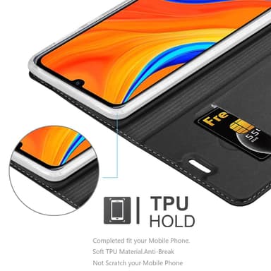 Huawei Y6S lommebokdeksel etui (svart)