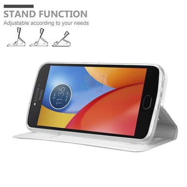 Motorola MOTO E4 lommebokdeksel etui (sølv)