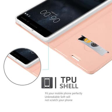 Nokia 6 2017 lommebokdeksel etui (rosa)