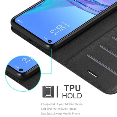 Oppo A53 Deksel Etui Case (Svart)