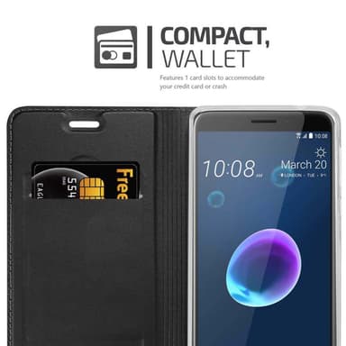 HTC Desire 12 lommebokdeksel etui (svart)