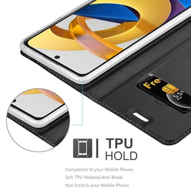 Xiaomi POCO M4 PRO 5G lommebokdeksel etui (svart)